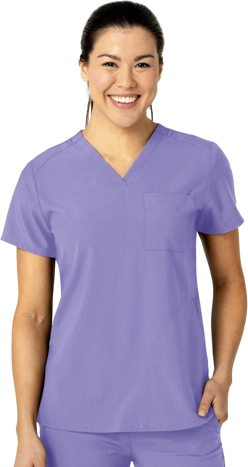 Wink W123 Women’s Flex-n-Reach V-Neck Scrub Top – Iris Purple, 2X
