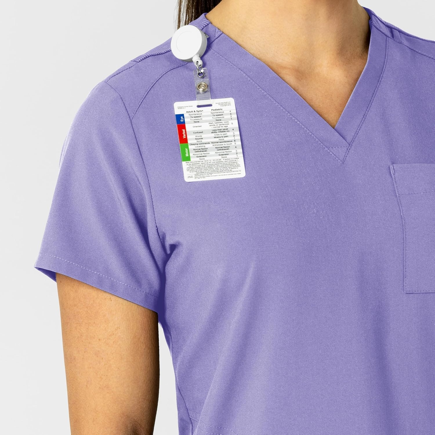 Wink W123 Women’s Flex-n-Reach V-Neck Scrub Top – Iris Purple, 2X