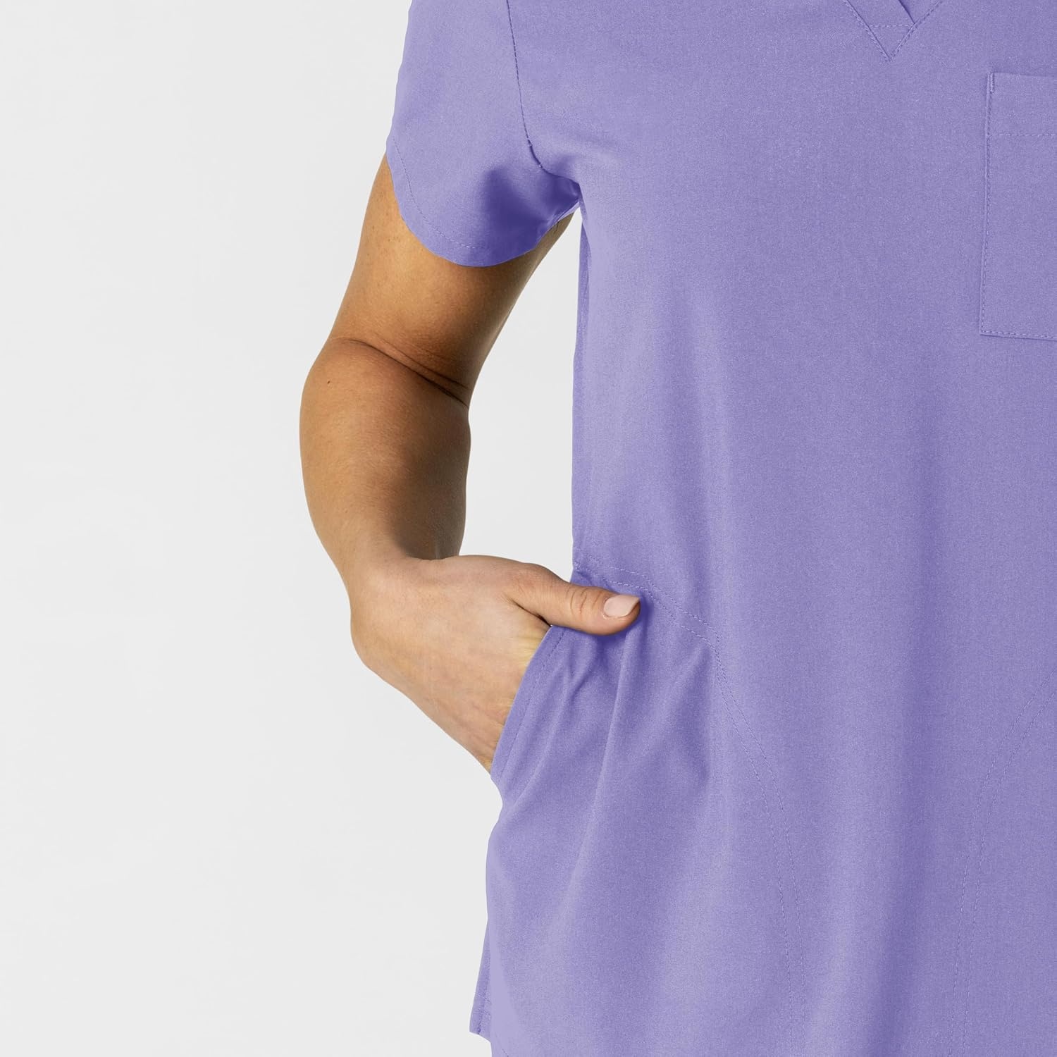 Wink W123 Women’s Flex-n-Reach V-Neck Scrub Top – Iris Purple, 2X
