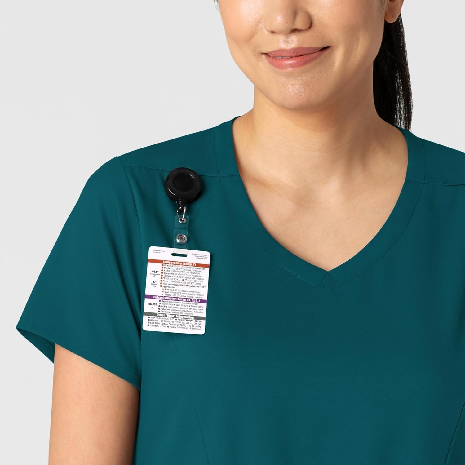 Wink Boundless Women’s 2-Pocket V-Neck Scrub Top(Caribbean)