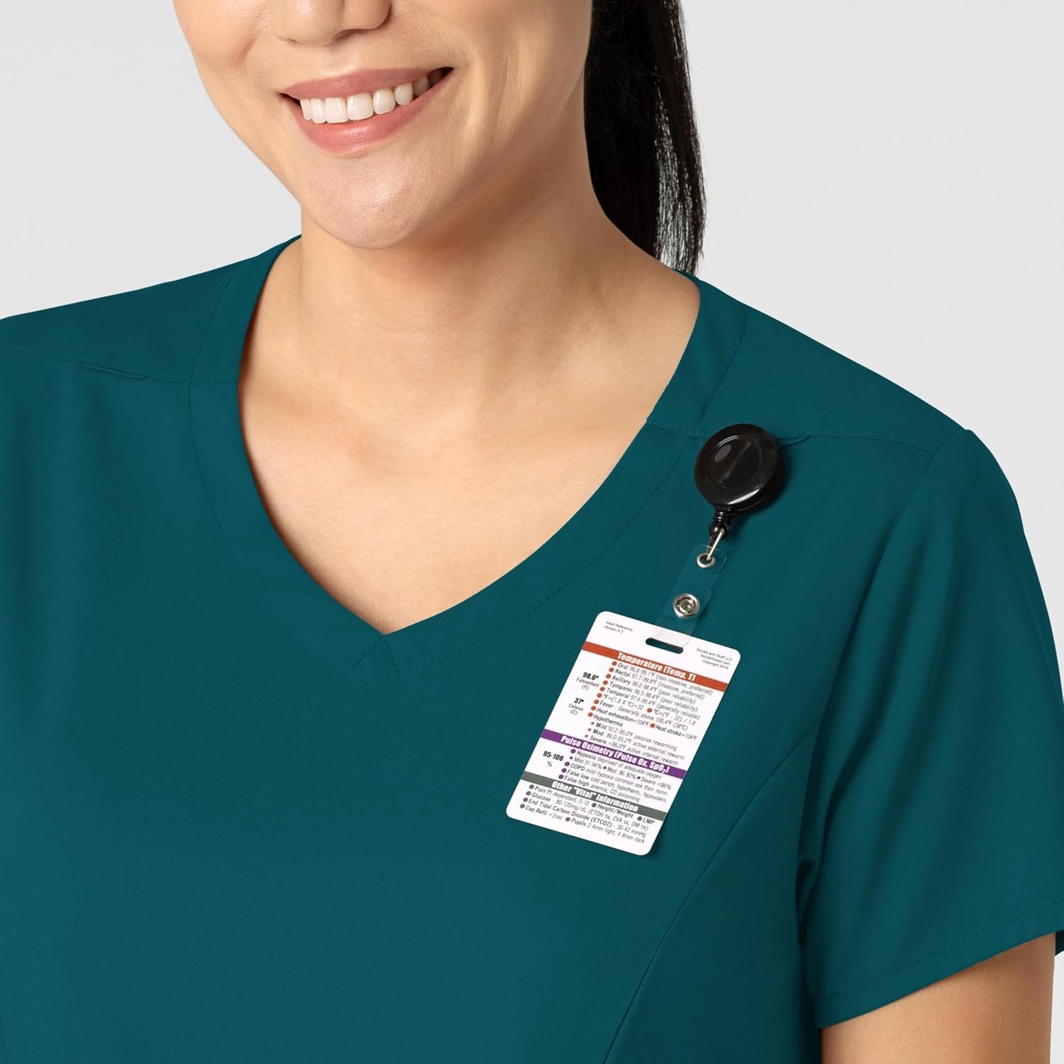 Wink Boundless Women’s 2-Pocket V-Neck Scrub Top(Caribbean)