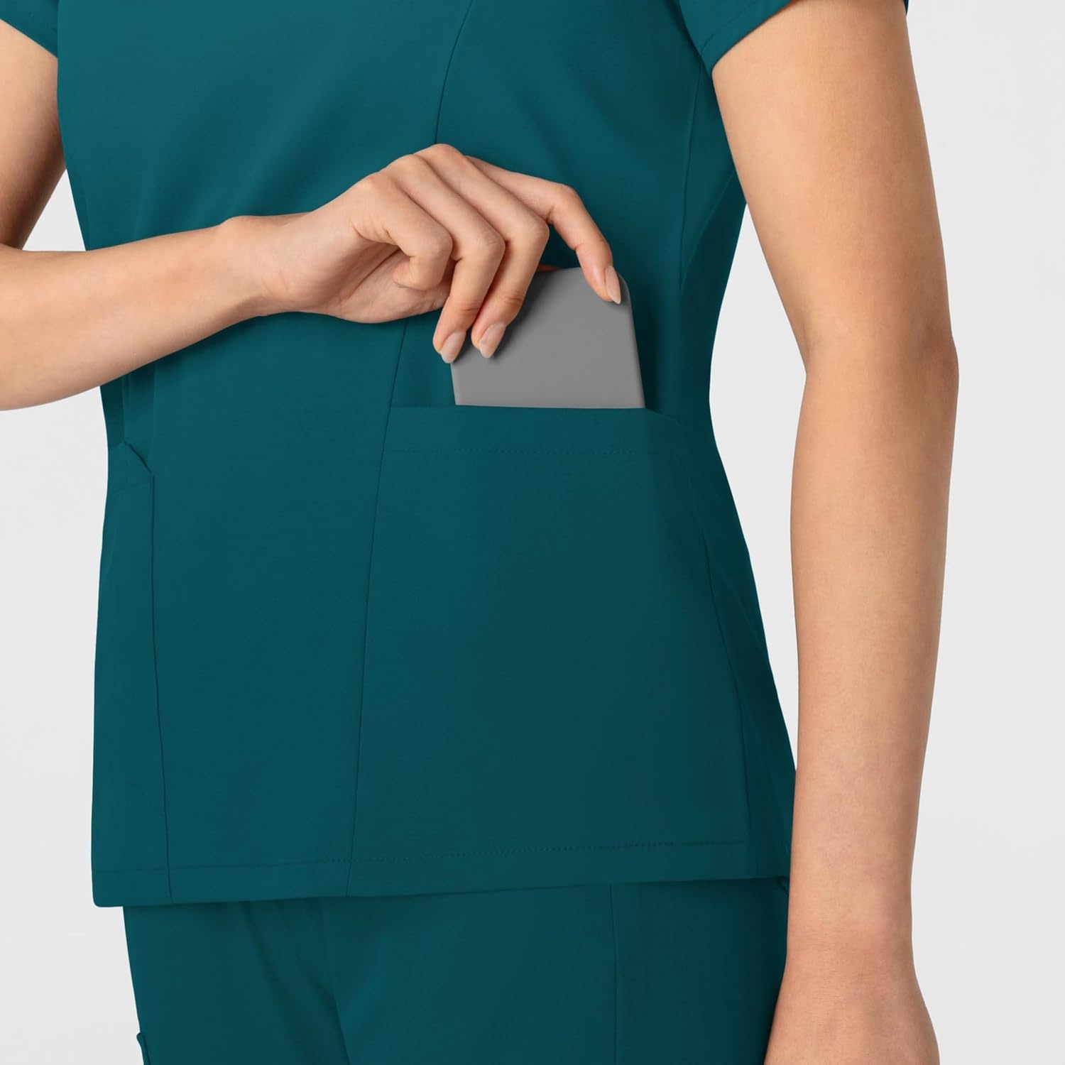 Wink Boundless Women’s 2-Pocket V-Neck Scrub Top(Caribbean)