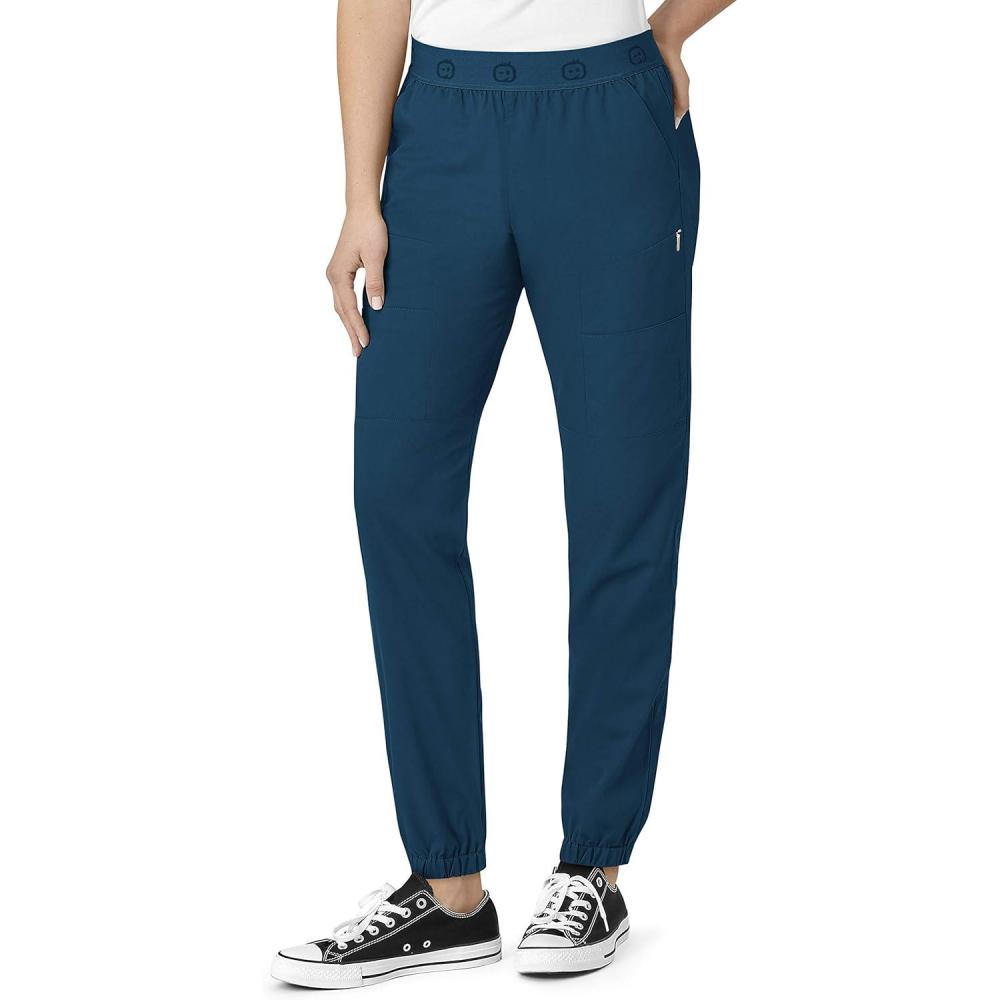 WonderWink Womens Slim Cargo Jogger Pant(Caribbean)