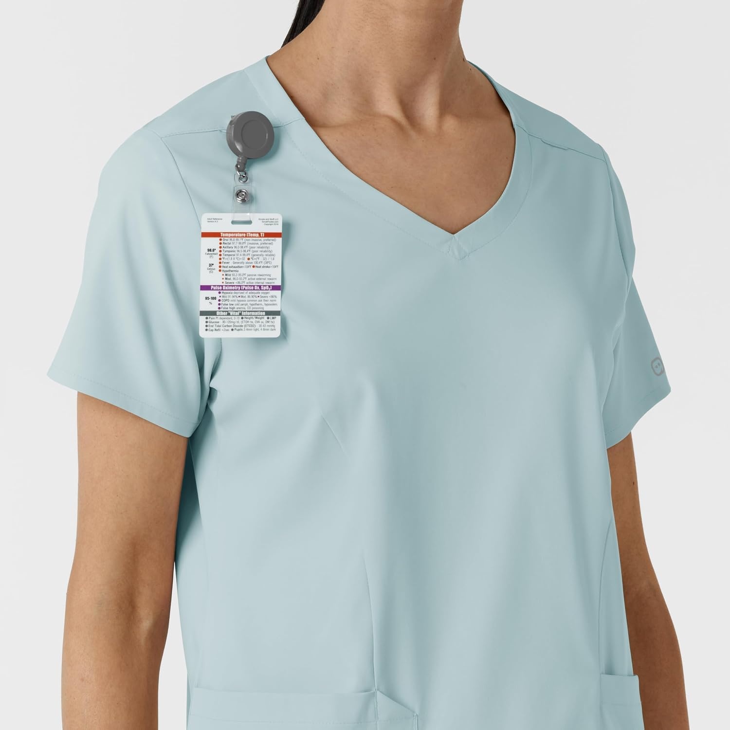 Wink Boundless Women’s 2-Pocket V-Neck Scrub Top(Sky Blue)
