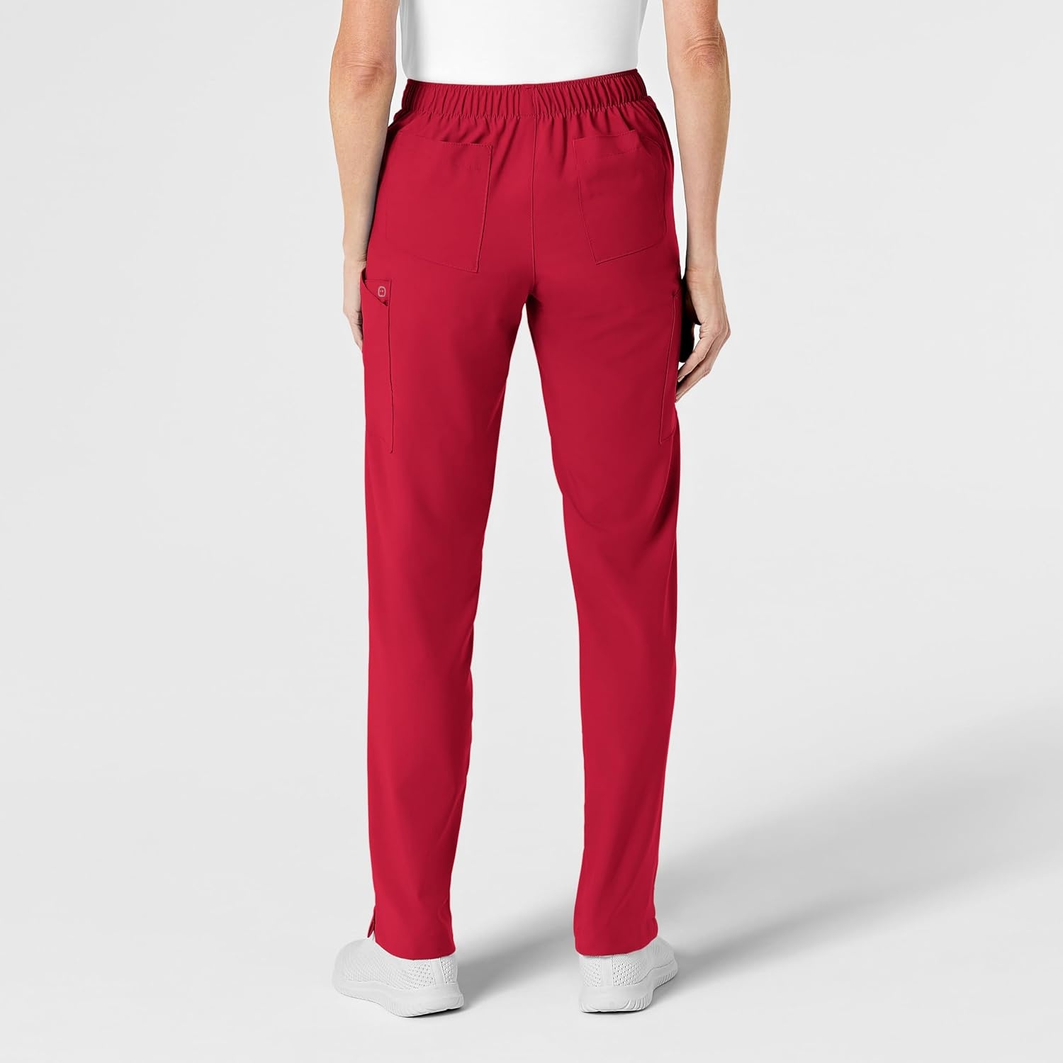 Women’s Flat Front Cargo Pant(Red)