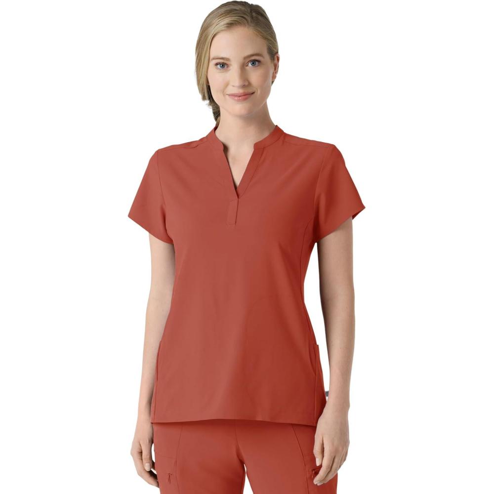 Wink Womens Scrub Top(Mineral Red)