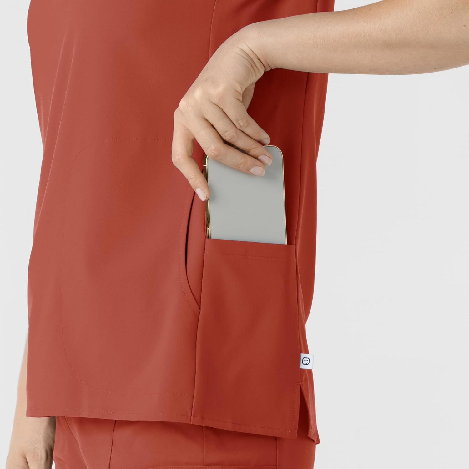 Wink Womens Scrub Top(Mineral Red)
