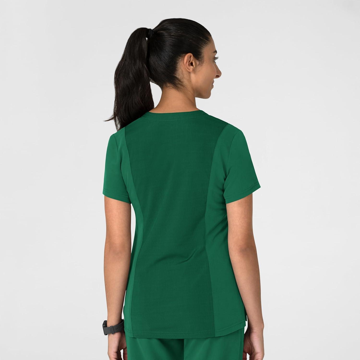 Wink Women’s Women’s Flex-n-Reach V-Neck Scrub Top(Hunter)