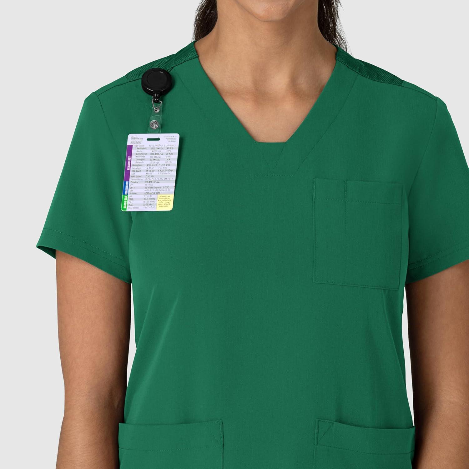 Wink Women’s Women’s Flex-n-Reach V-Neck Scrub Top(Hunter)