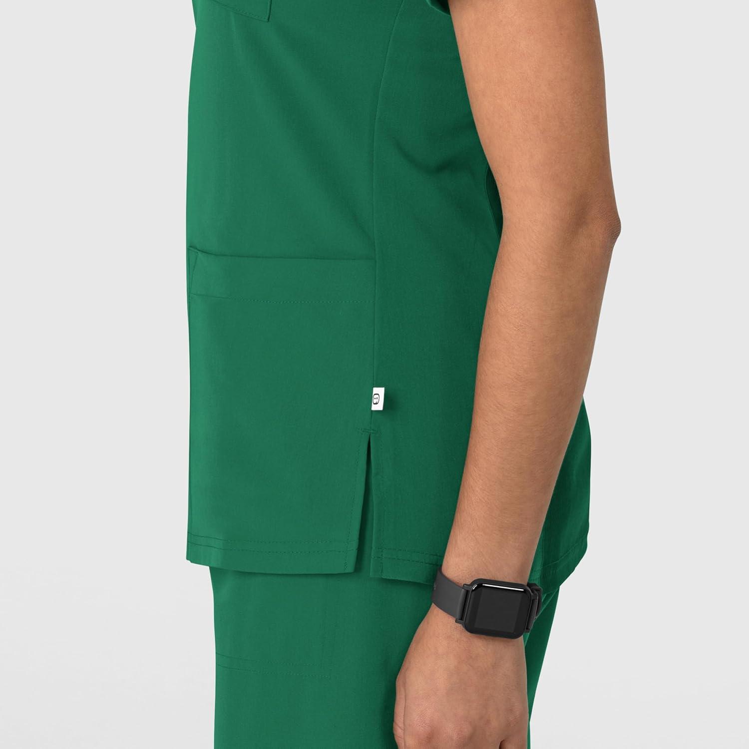 Wink Women’s Women’s Flex-n-Reach V-Neck Scrub Top(Hunter)