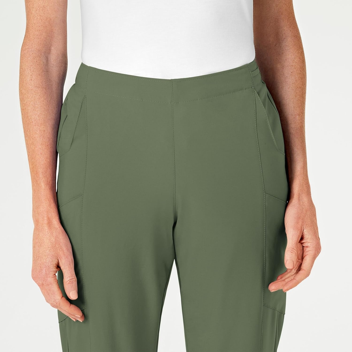 Women’s Flat Front Cargo Pant(Olive)