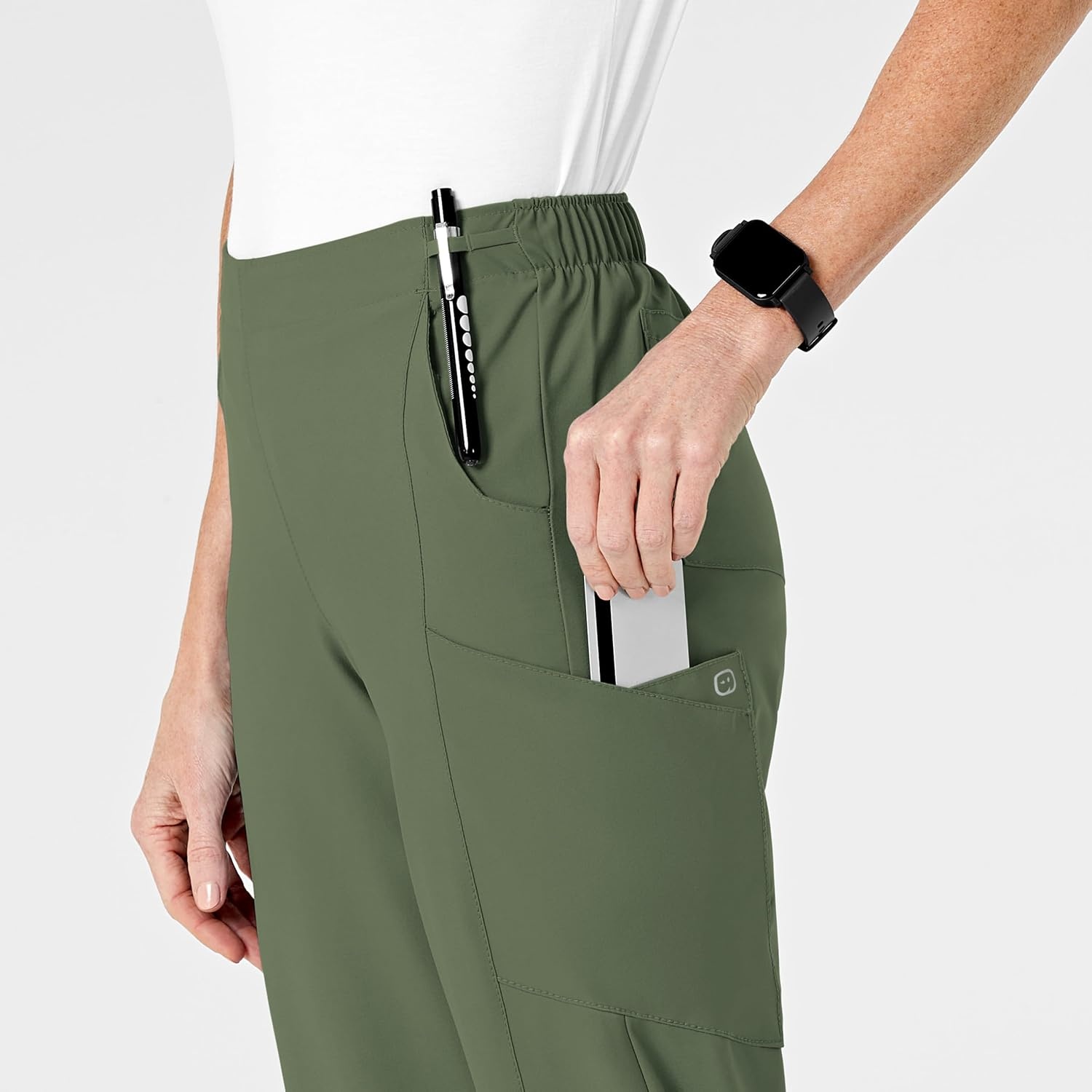 Women’s Flat Front Cargo Pant(Olive)