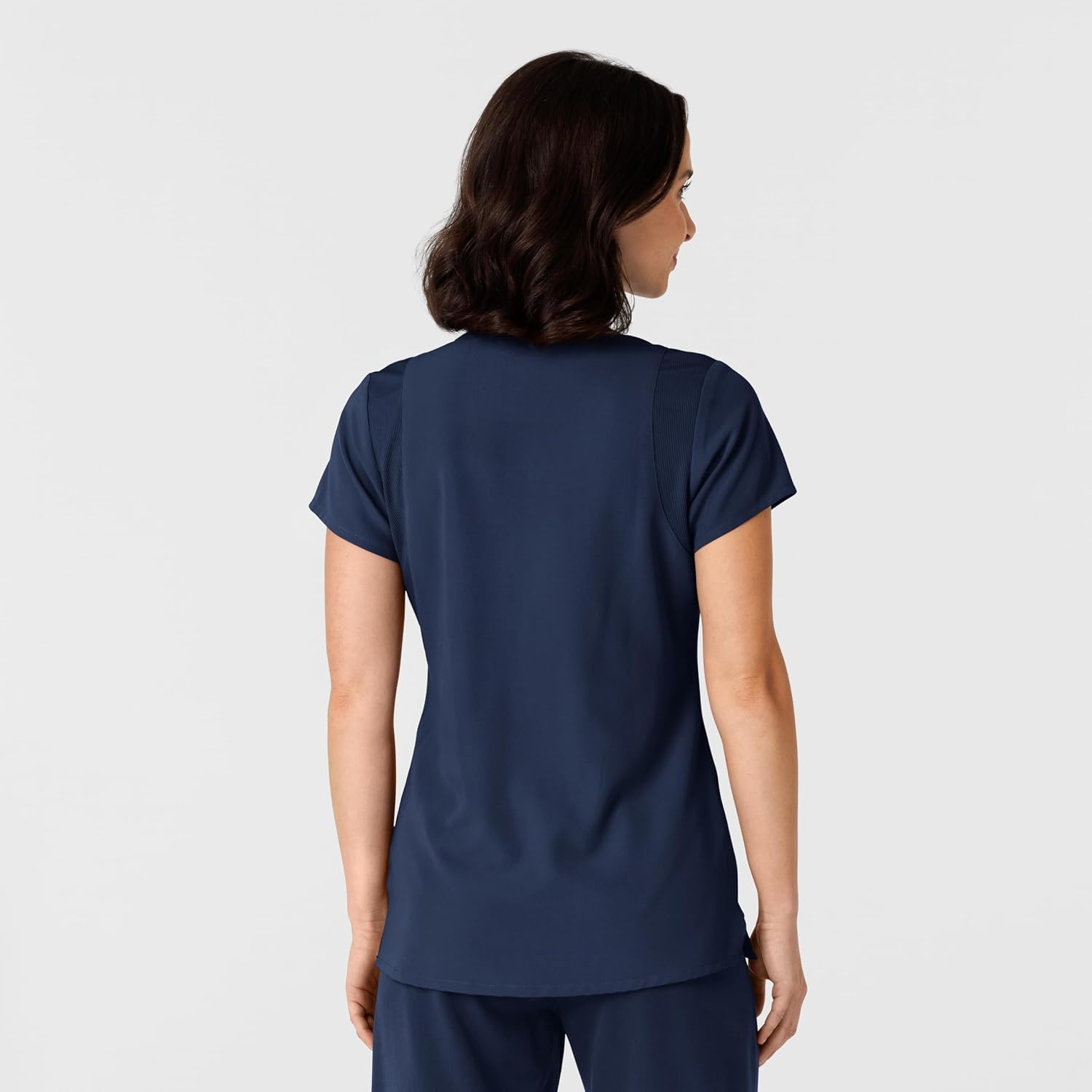Wink Nova Women’s Flex-n-Reach Shoulder Panel V-Neck Scrub Top(Navy)