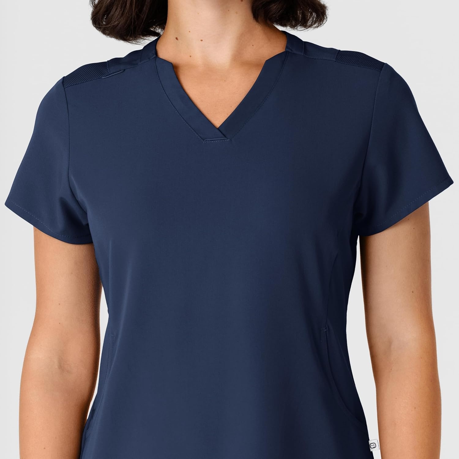 Wink Nova Women’s Flex-n-Reach Shoulder Panel V-Neck Scrub Top(Navy)