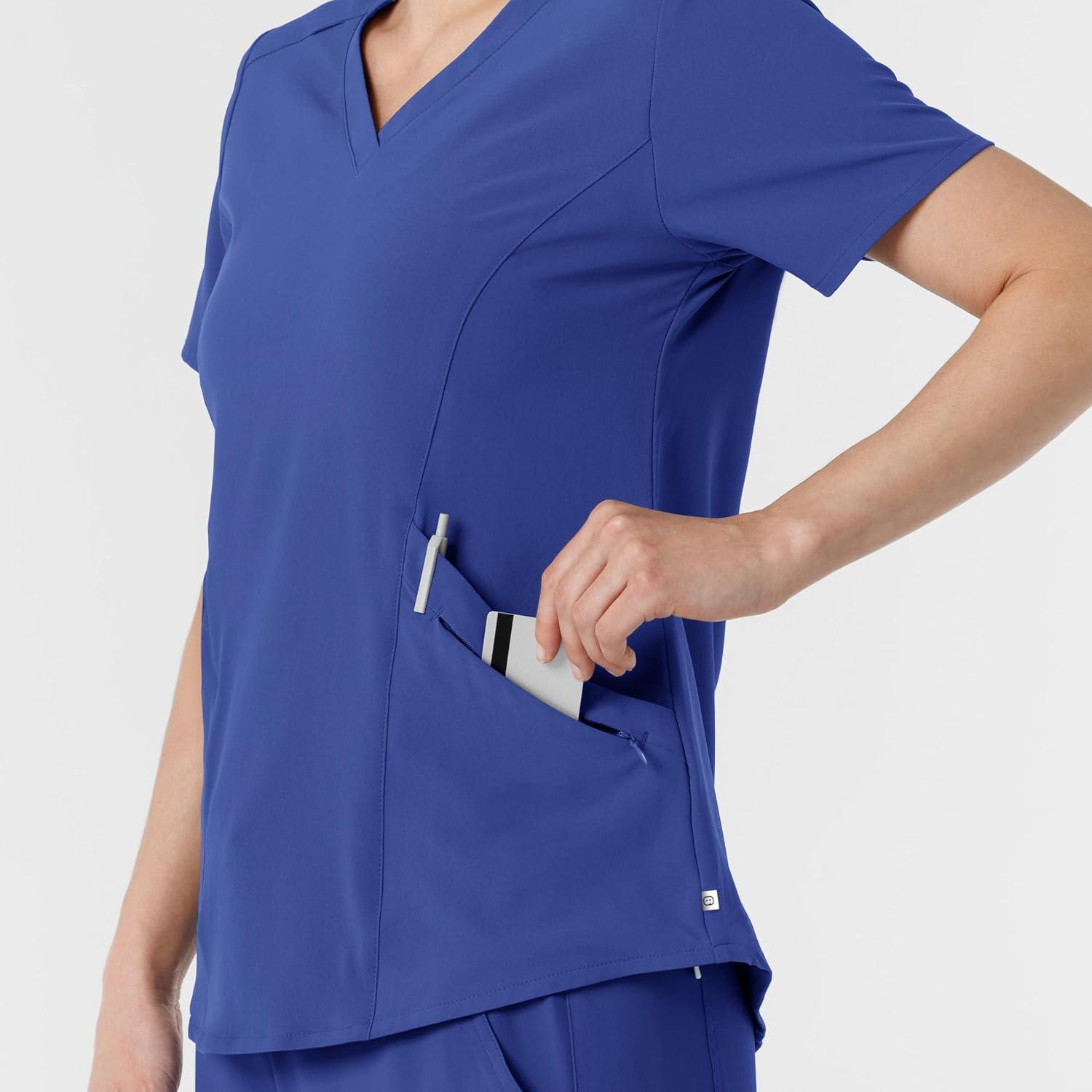 Wink Womens Scrub Top(Galaxy Blue)