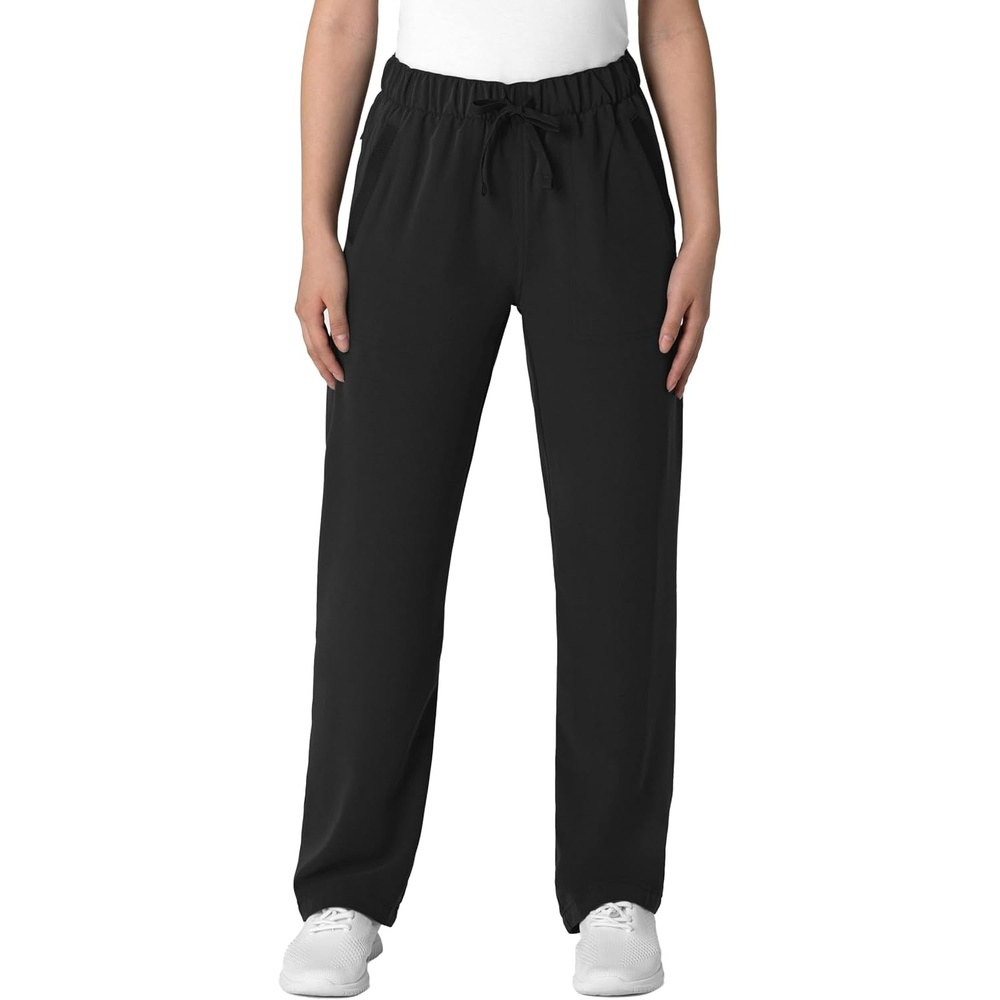 Wink Women’s Women’s Stovepipe High-Low Hem Scrub Pant(Black)
