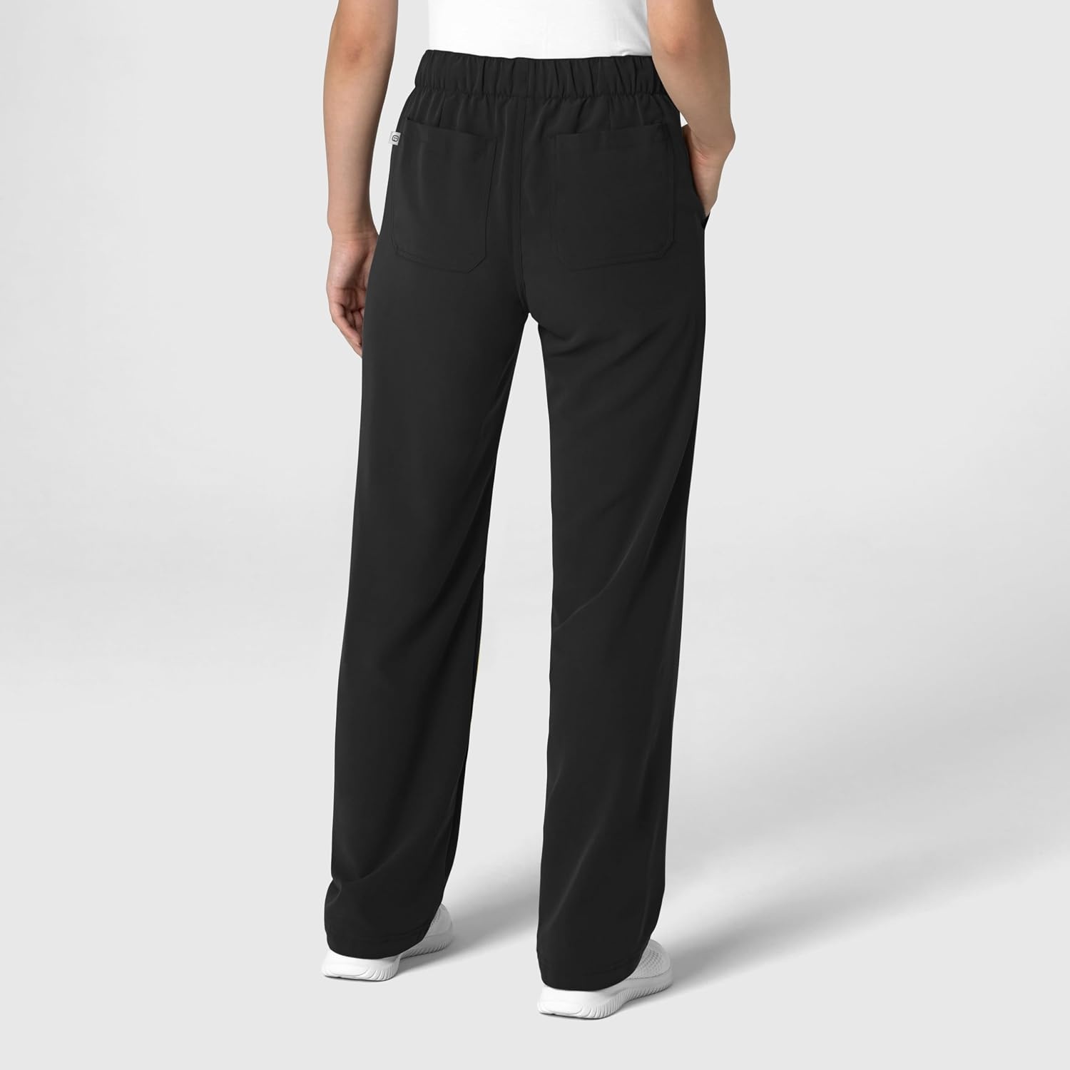 Wink Women’s Women’s Stovepipe High-Low Hem Scrub Pant(Black)
