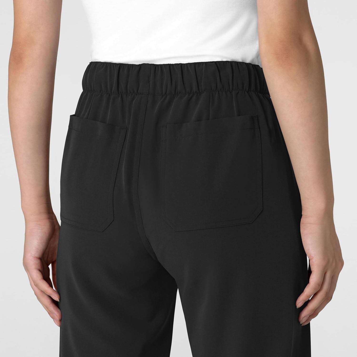 Wink Women’s Women’s Stovepipe High-Low Hem Scrub Pant(Black)