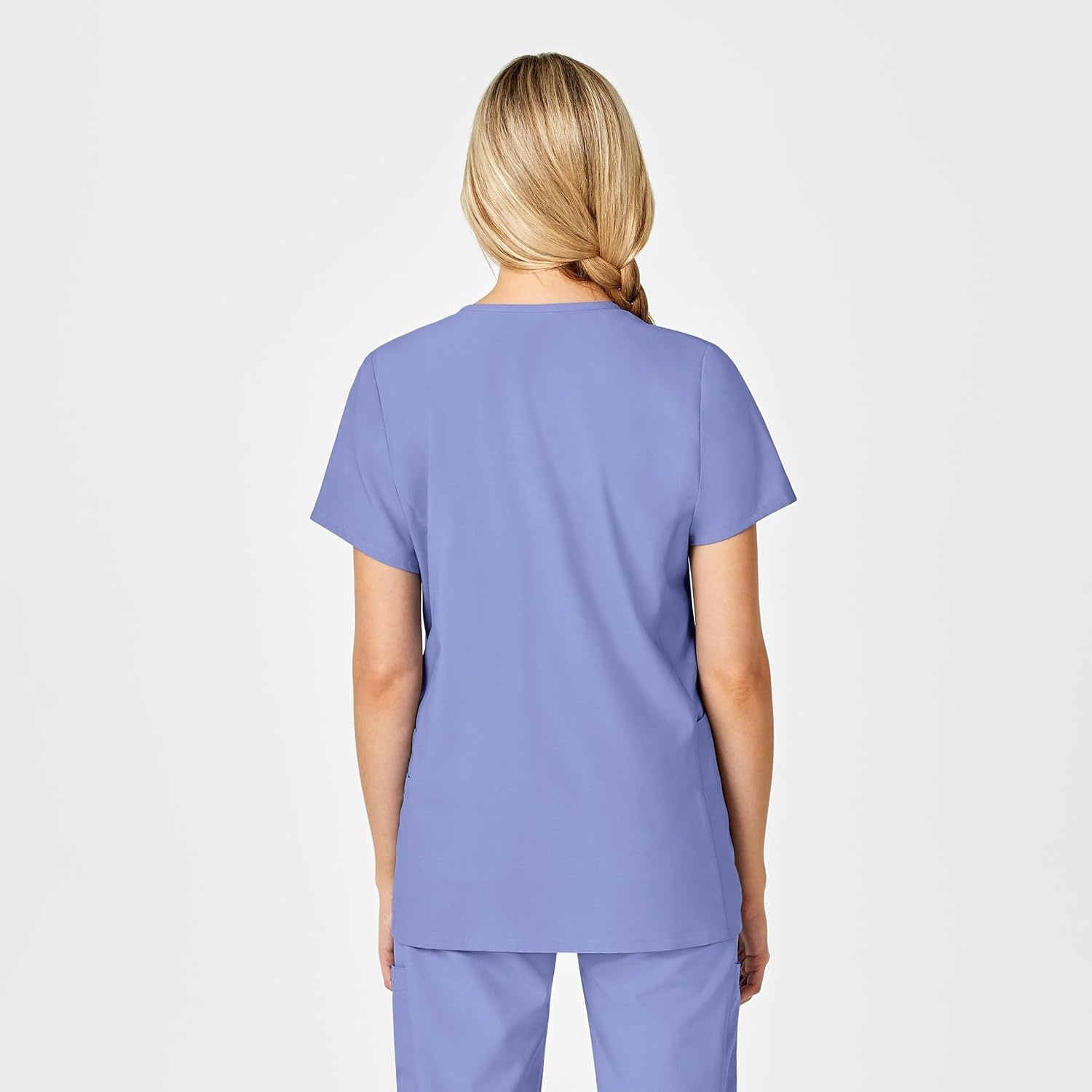 Wink W123 Maternity V-Neck Scrub Top(Ceil Blue)