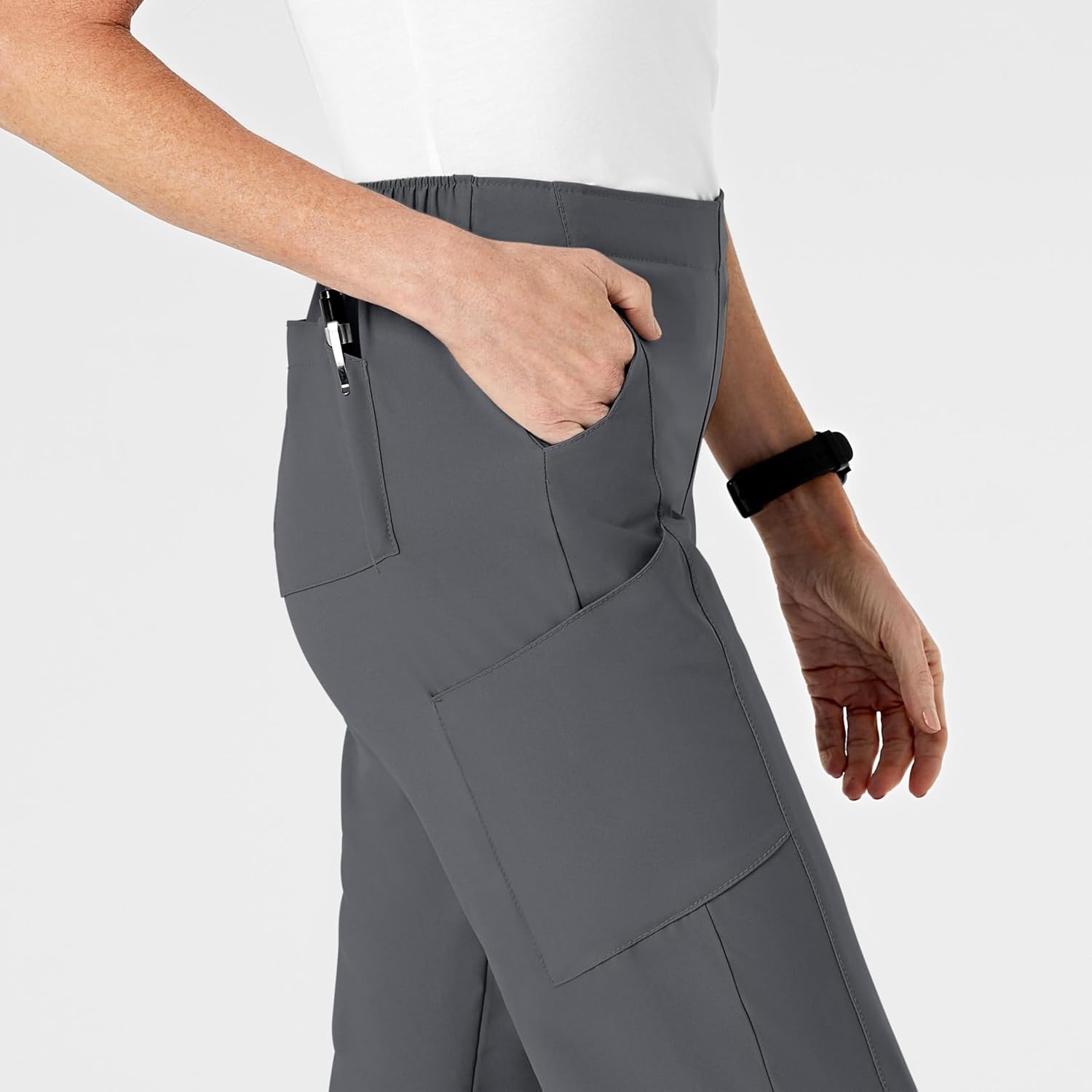 Women’s Flat Front Cargo Pant(Pewter)