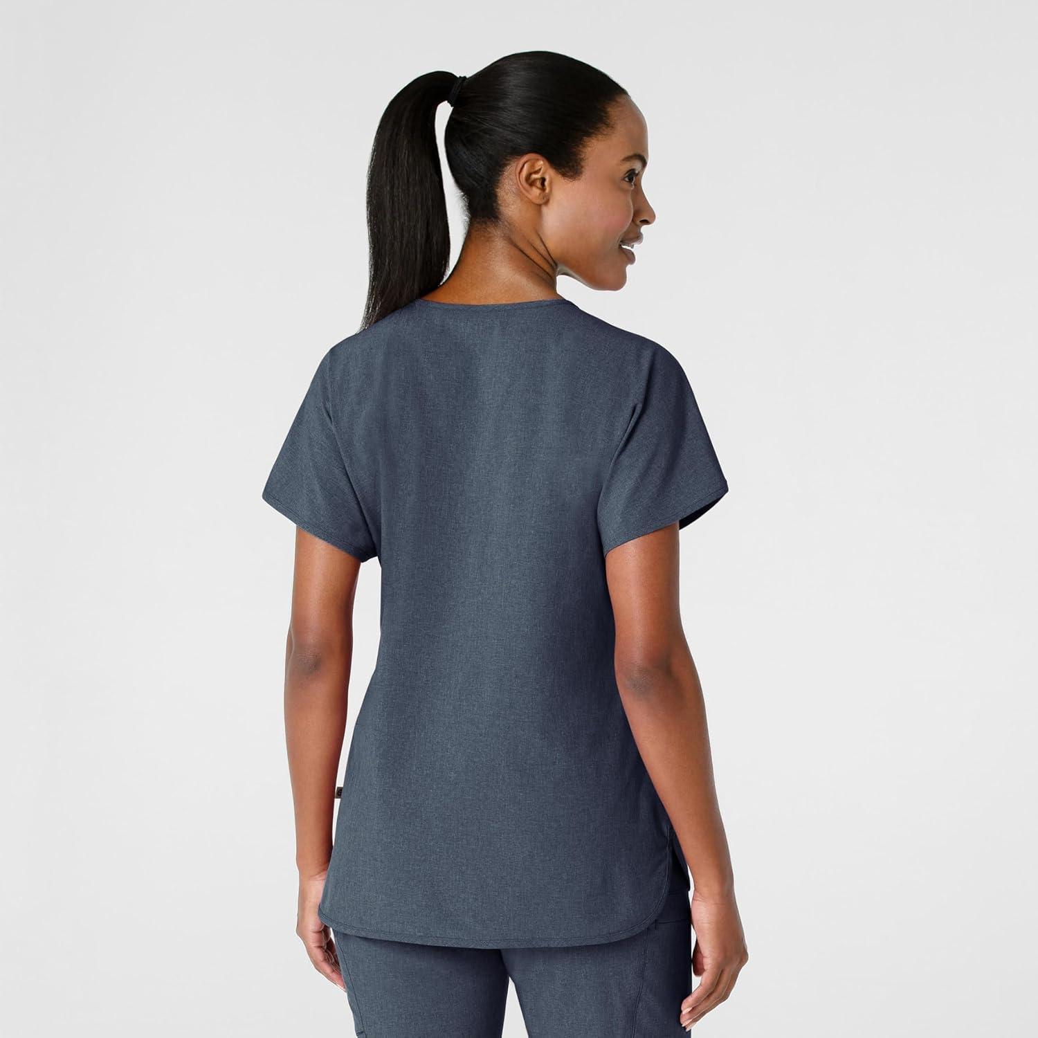 Wink Women’s Scrub Top(Navy Heather)