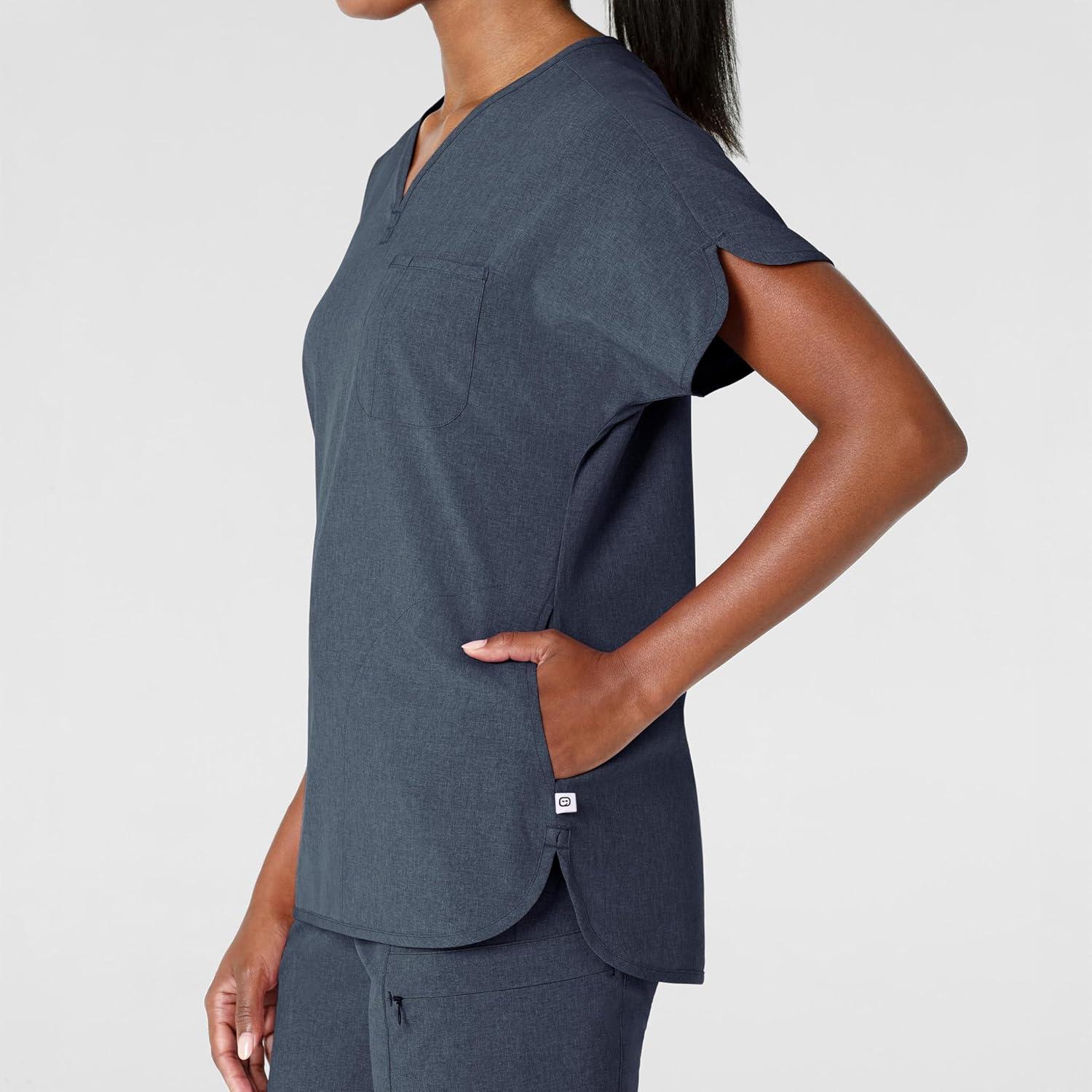 Wink Women’s Scrub Top(Navy Heather)