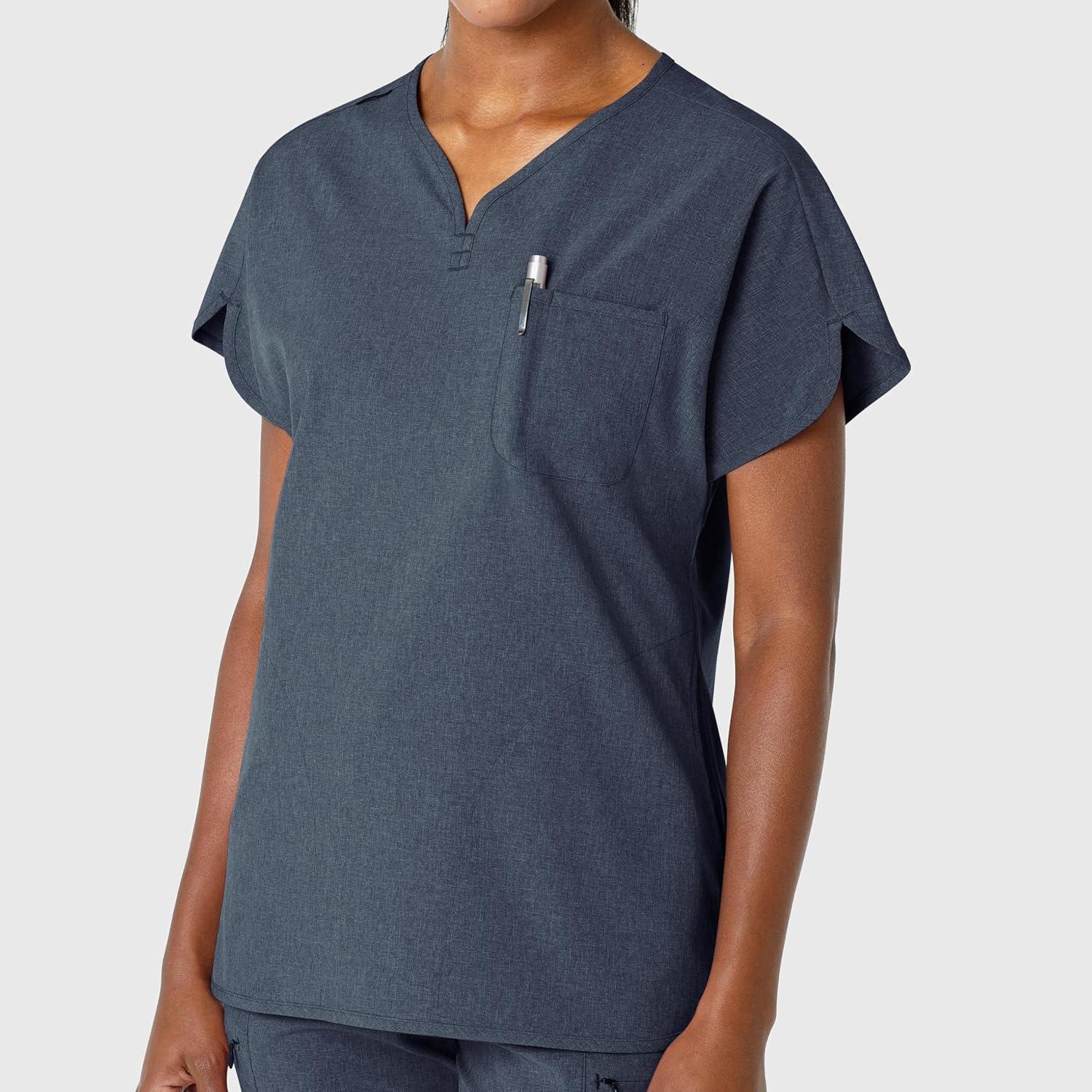 Wink Women’s Scrub Top(Navy Heather)