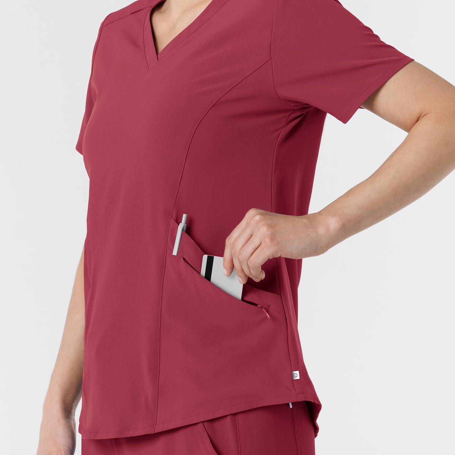 Wink Womens Scrub Top(Ruby)
