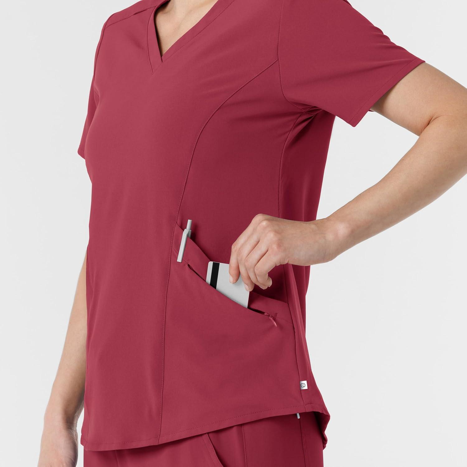 Wink Womens Scrub Top(Ruby)