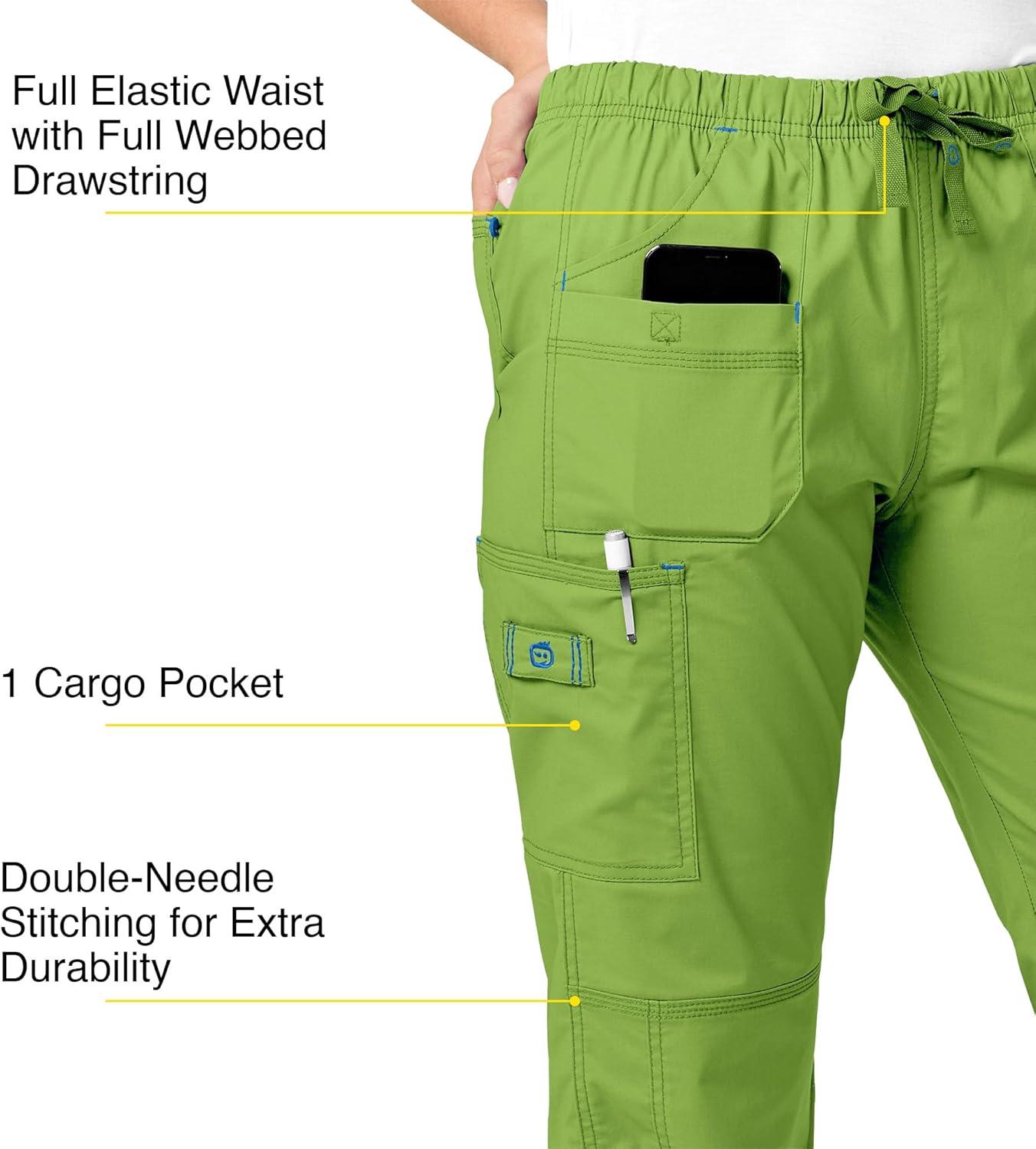 WonderWink Women’s Wonderflex Faith Scrub Pant(Green Apple)