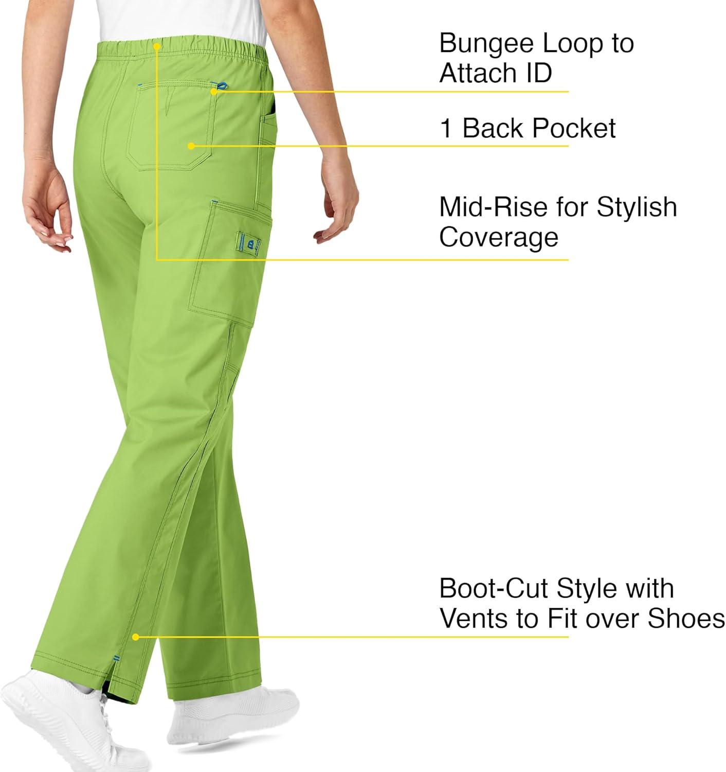 WonderWink Women’s Wonderflex Faith Scrub Pant(Green Apple)