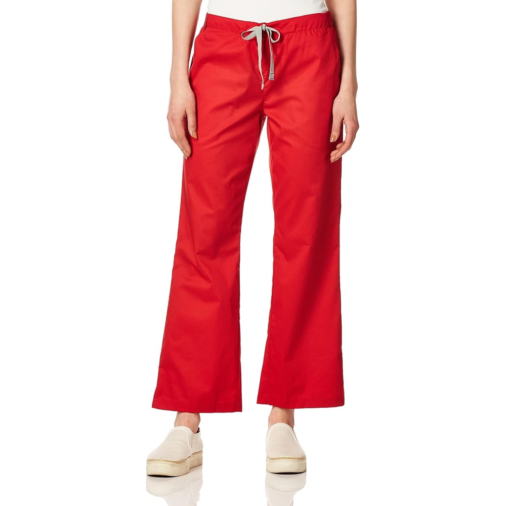 Wonderwork Women’s Flare Leg Scrub Pant(Red)