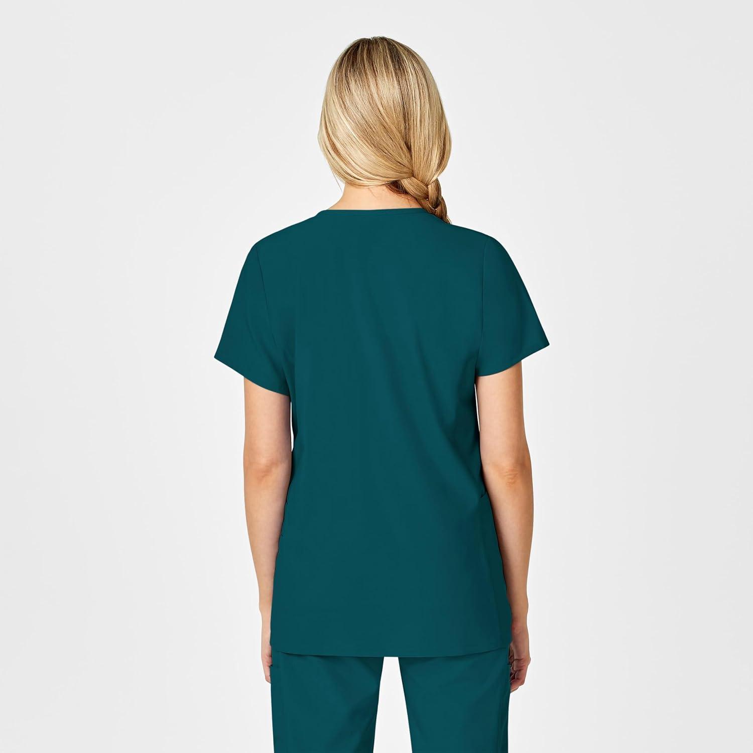 Wink Scrubs for Women, W123, Maternity V-Neck Tops with 5 Pockets(Caribbean)