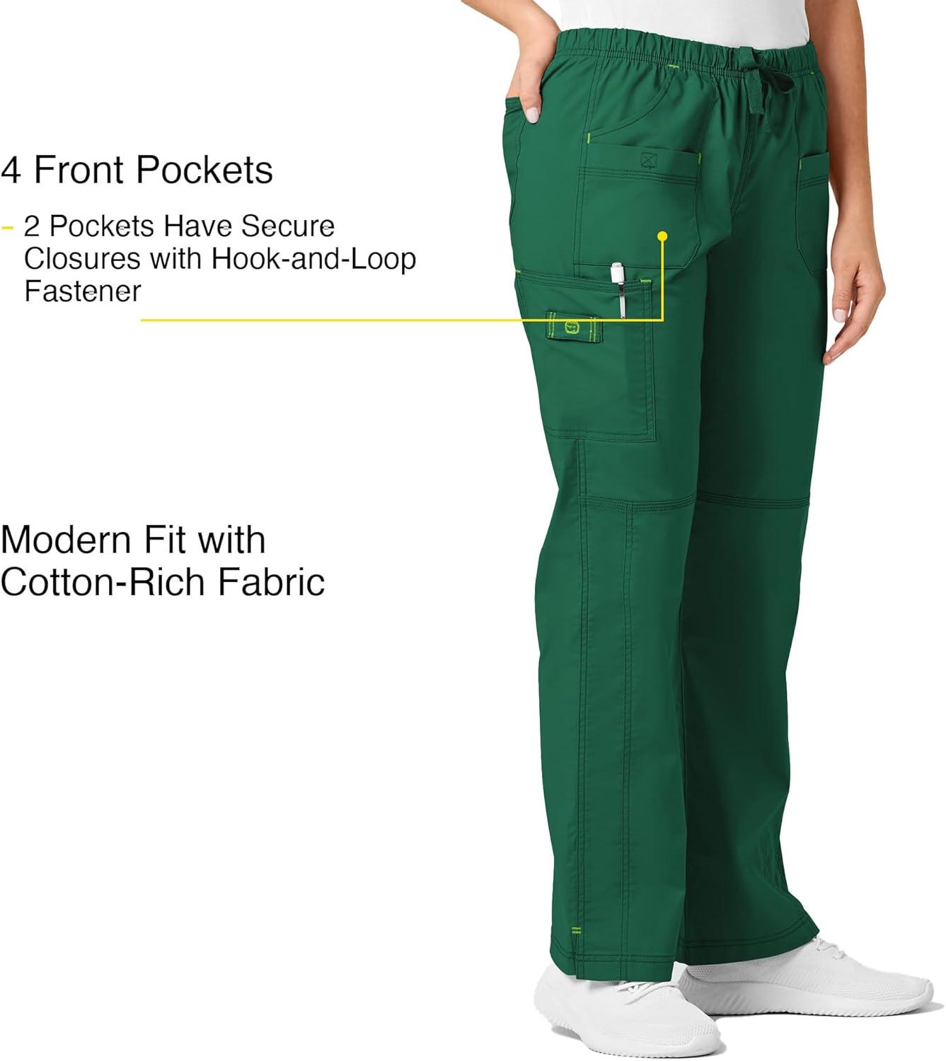 WonderWink Women’s Wonderflex Faith Scrub Pant(Hunter)