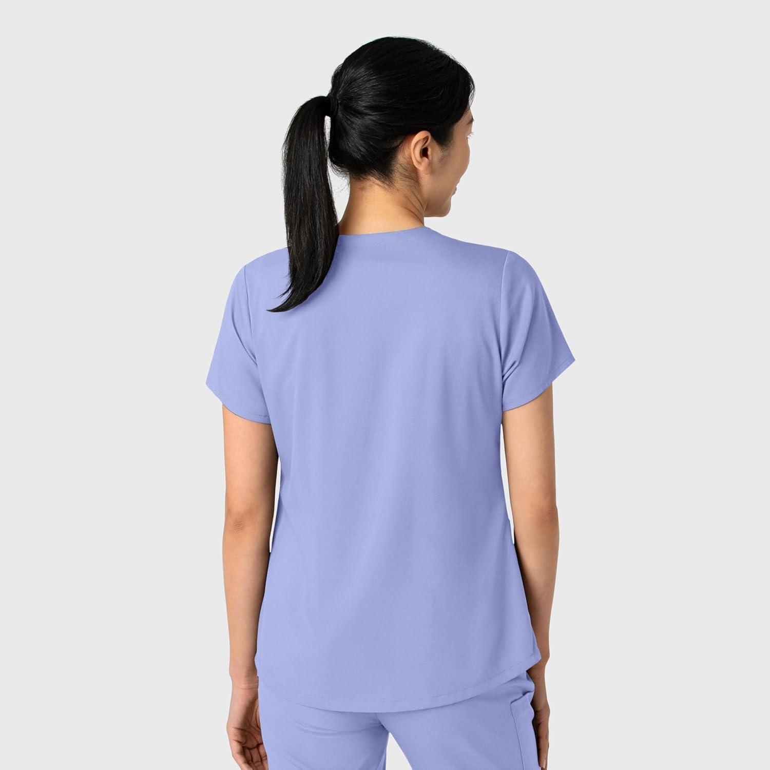 Wink Boundless Women’s 2-Pocket V-Neck Scrub Top – Ceil Blue, 4X