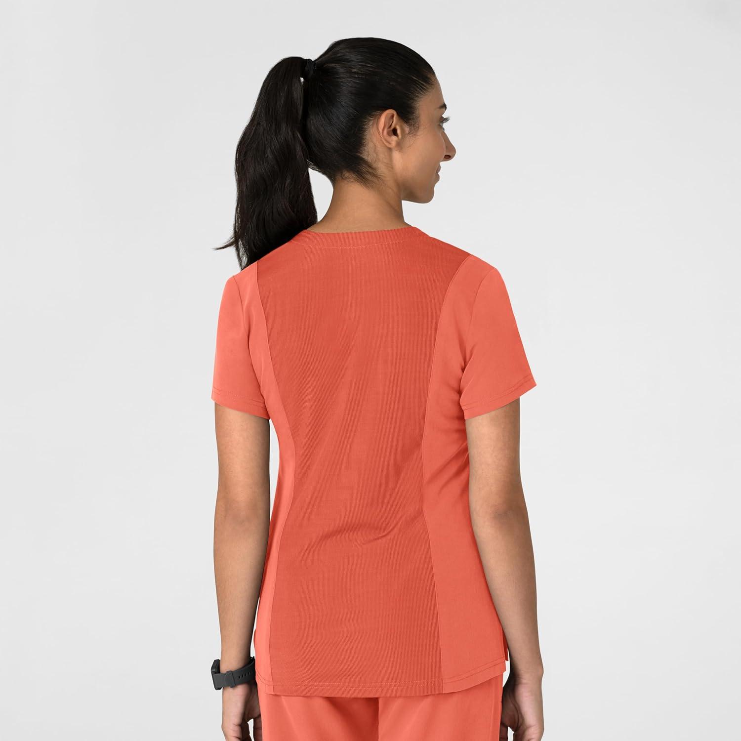 Wink Women’s Women’s Flex-n-Reach V-Neck Scrub Top(Sugar Coral)