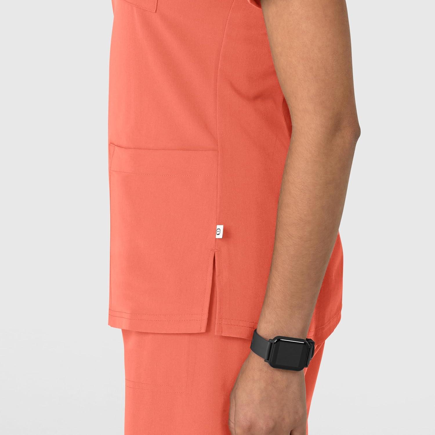 Wink Women’s Women’s Flex-n-Reach V-Neck Scrub Top(Sugar Coral)