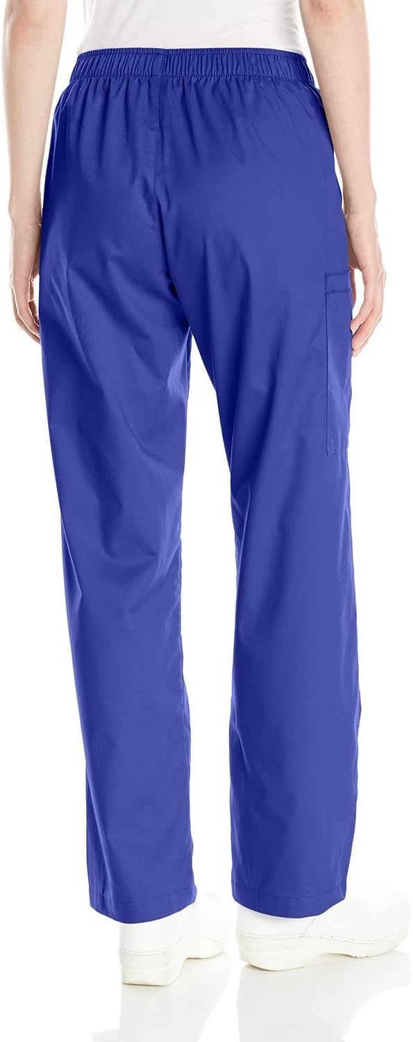 Wink Scrubs for Women, Boundless, Classic Wide Leg Cargo Pants with Full Drawstring and 8 Pockets(Galaxy Blue)