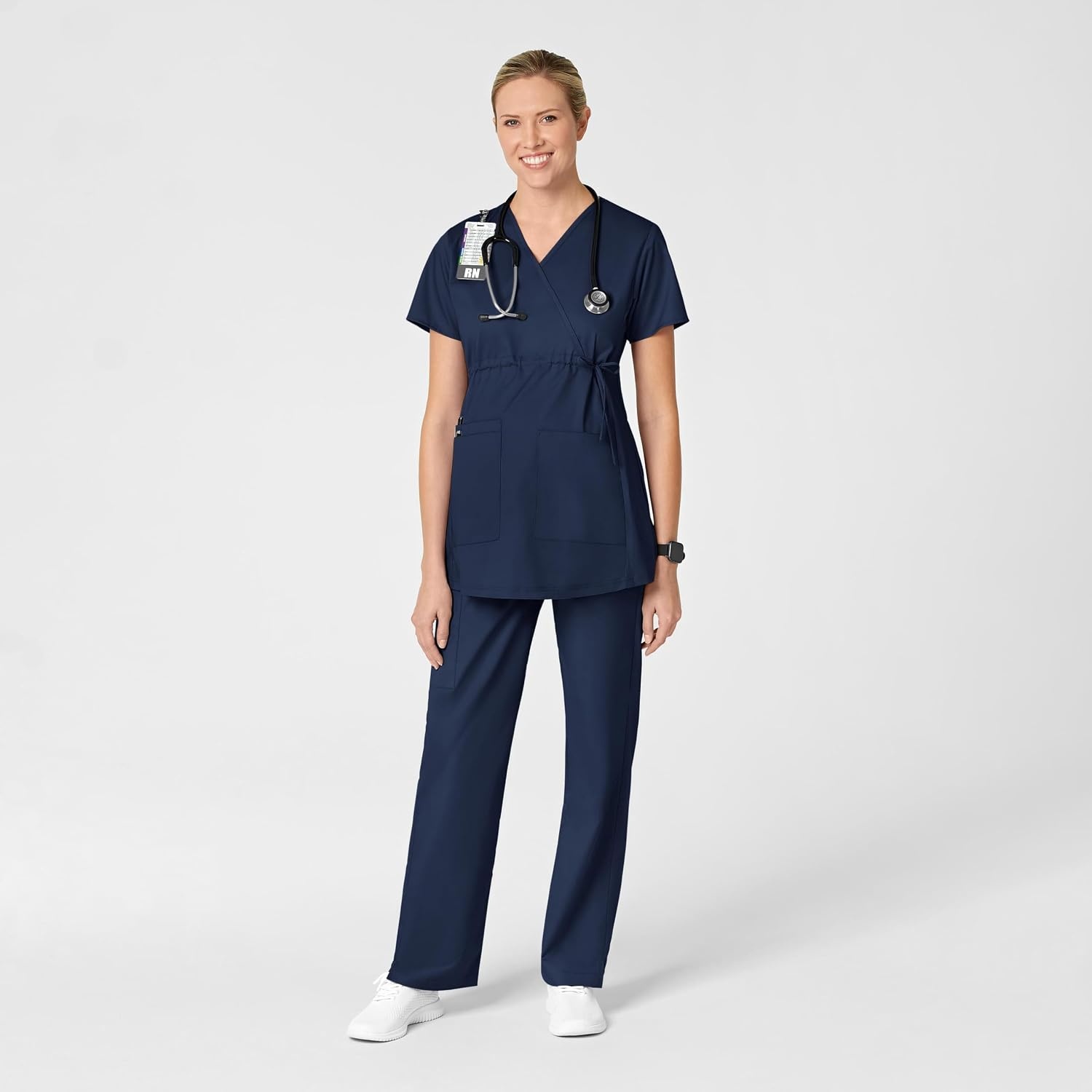 WonderWink Women’s Wonderwork Maternity Pant(Navy)