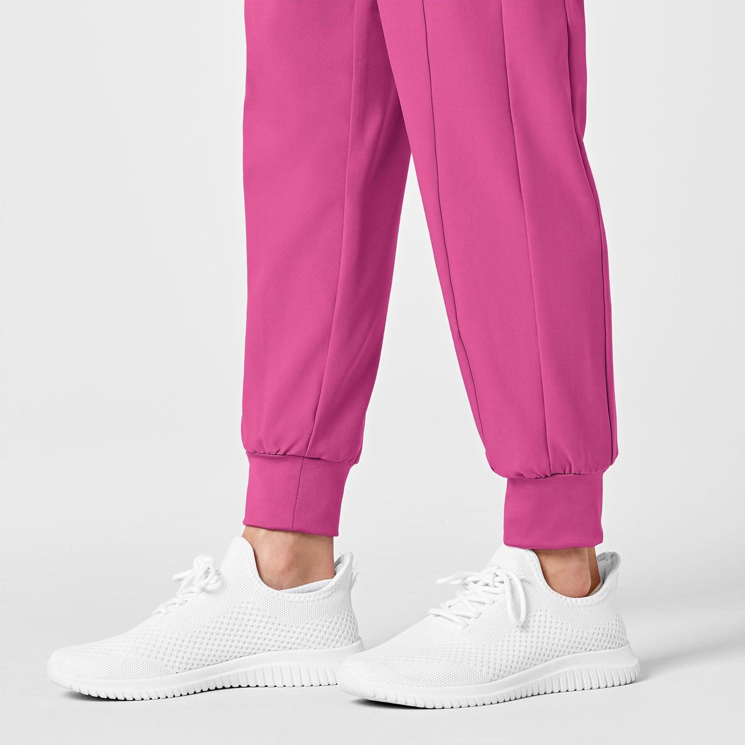 WonderWink Women’s W123 Maternity Jogger Scrub Pant(Hot Pink)