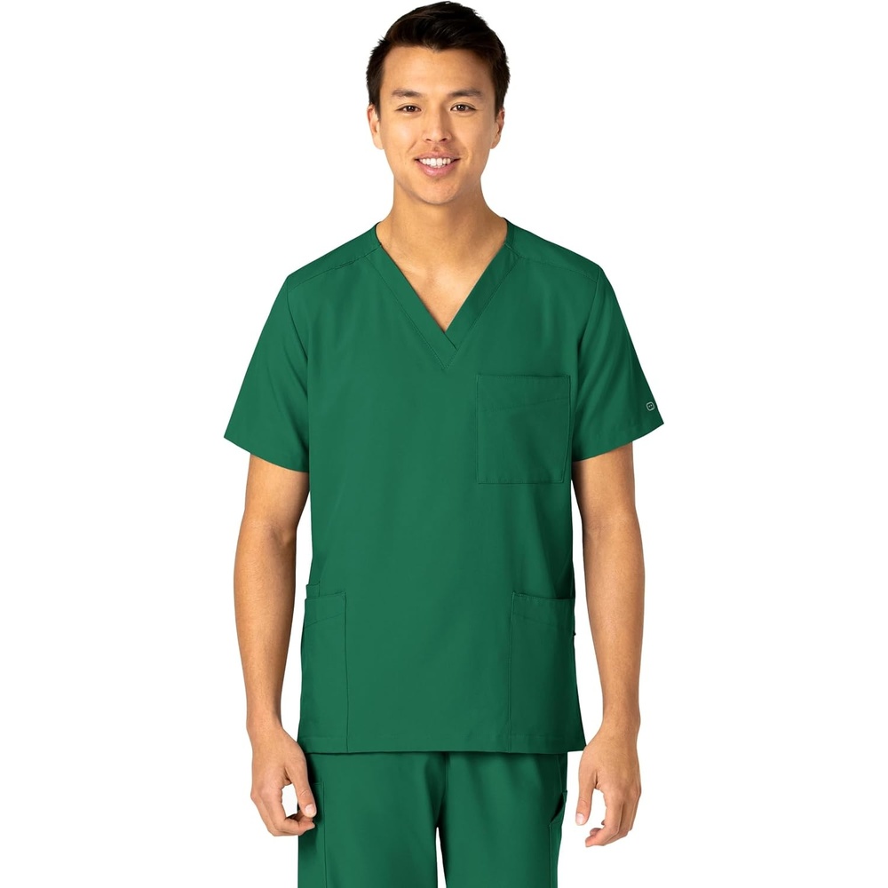 Wink W123 Unisex 4 Pocket Utility Scrub Top(Hunter)