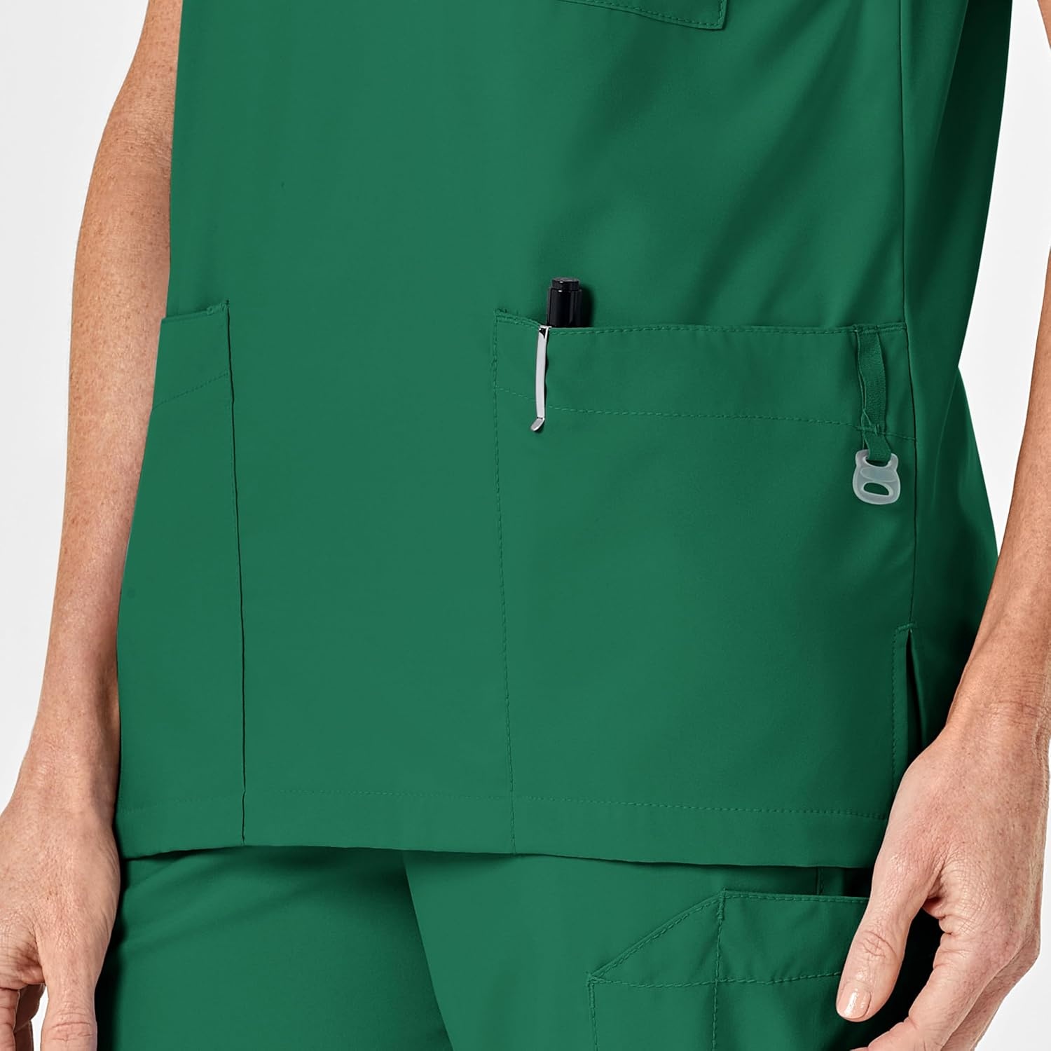 Wink W123 Unisex 4 Pocket Utility Scrub Top(Hunter)