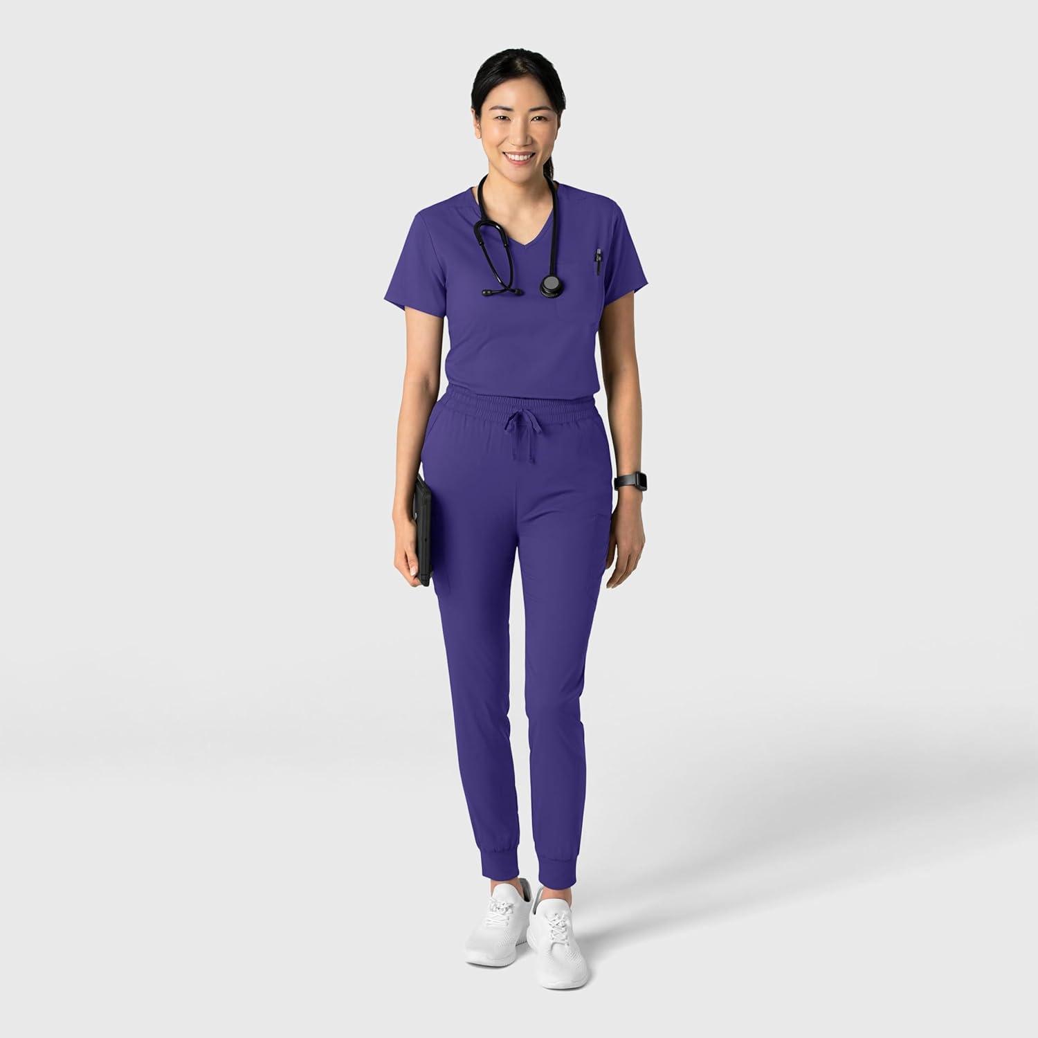 Wink Boundless Women’s Tuck-in Scrub Top – Grape, M
