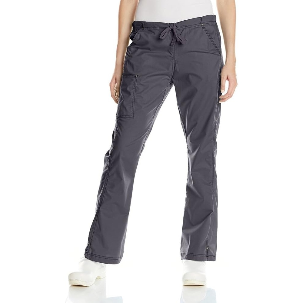 WonderWink Women’s Wonderflex Joy Denim Style Staight Leg Scrub Pant(Charcoal)