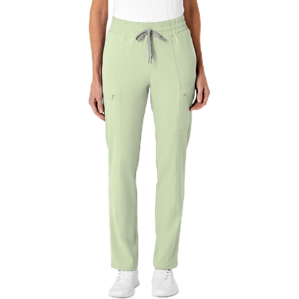 Wink Scrubs for Women, Renew, High-Waist Slim-Leg Pants with Drawstring and 5 Pockets(Fresh Mint)
