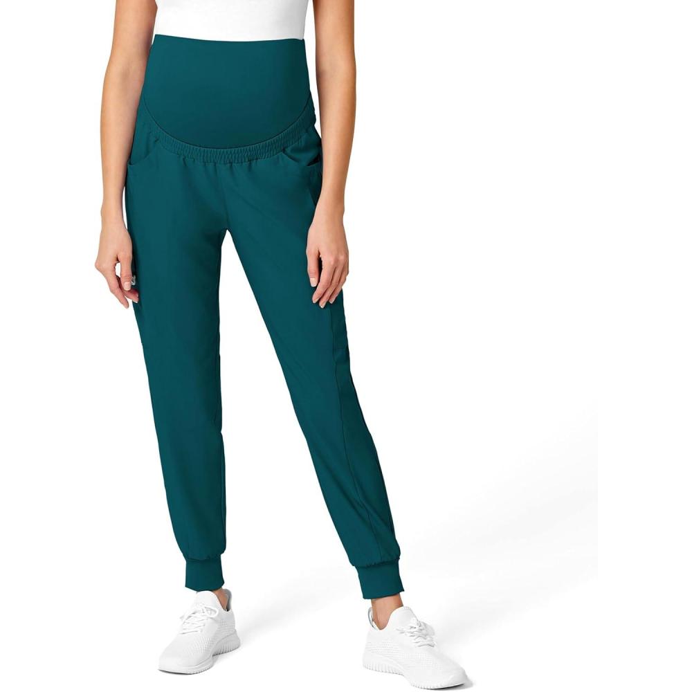 WonderWink Women’s W123 Maternity Jogger Scrub Pant(Caribbean)