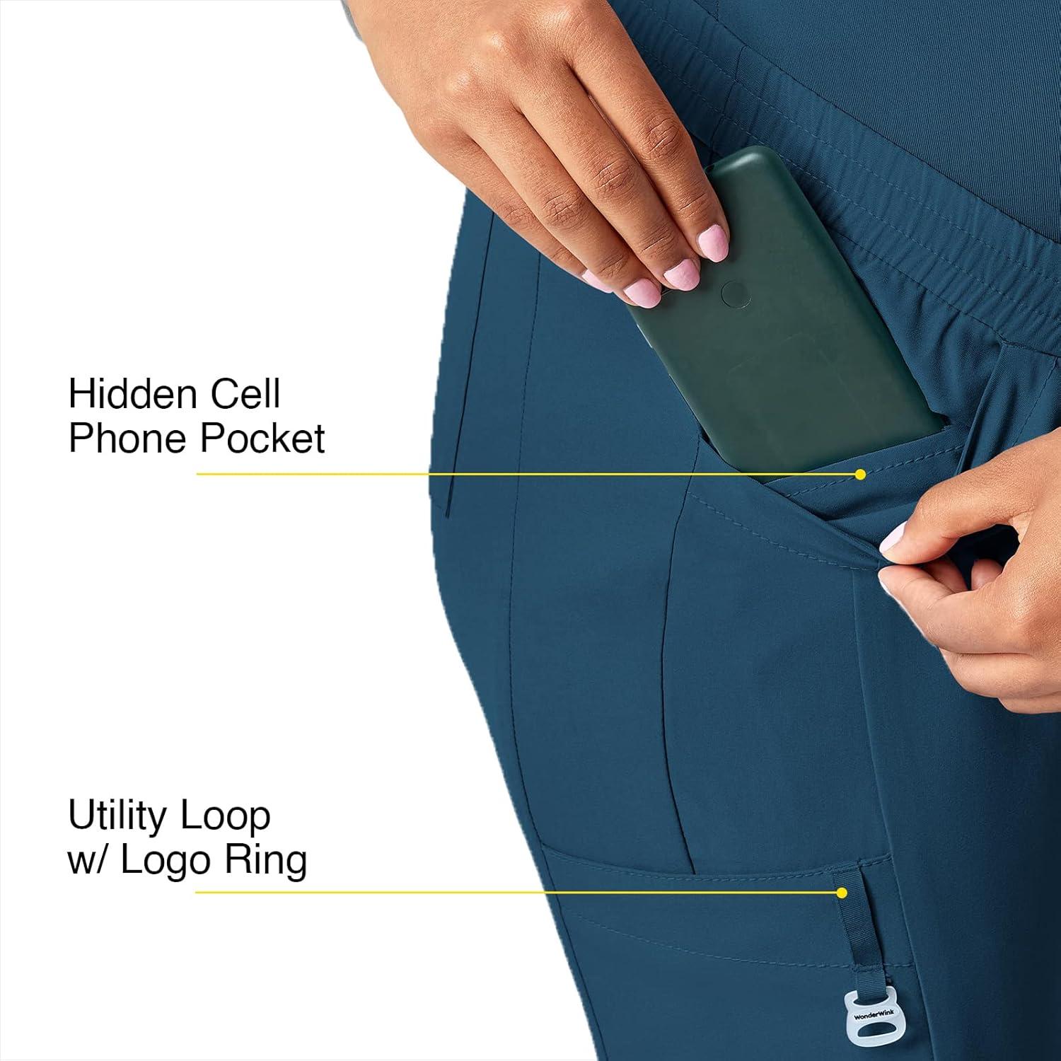 WonderWink Women’s W123 Maternity Jogger Scrub Pant(Caribbean)