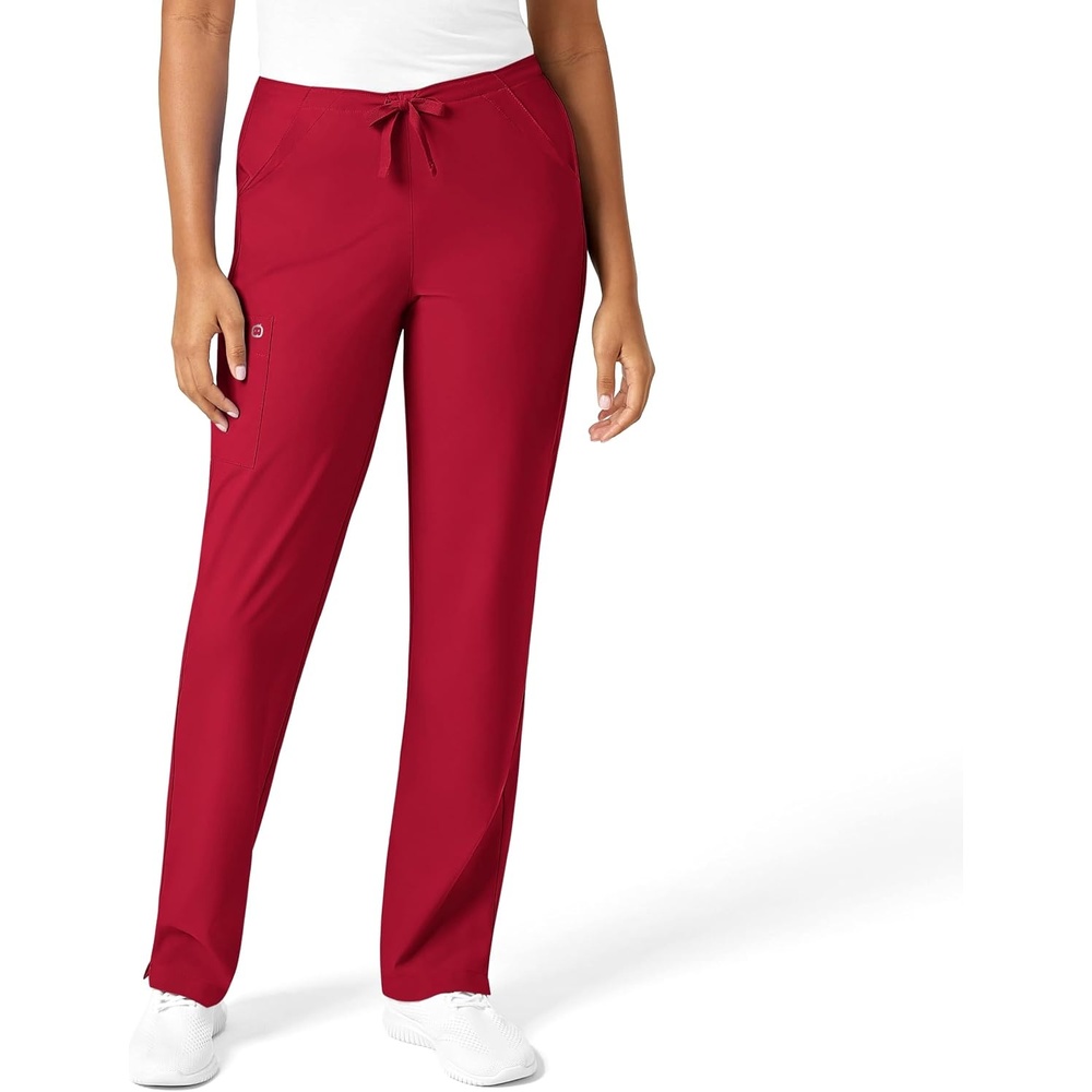 WINK W123 Women’s Drawstring Scrub Pant(Red)