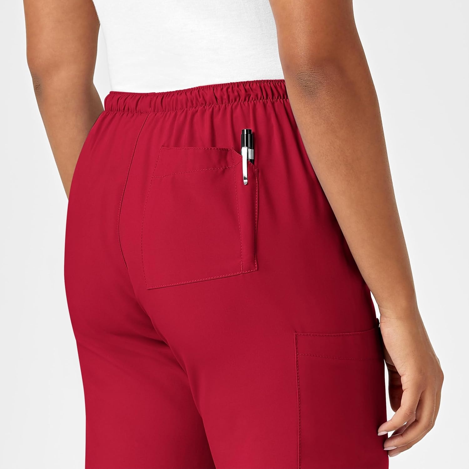 WINK W123 Women’s Drawstring Scrub Pant(Red)