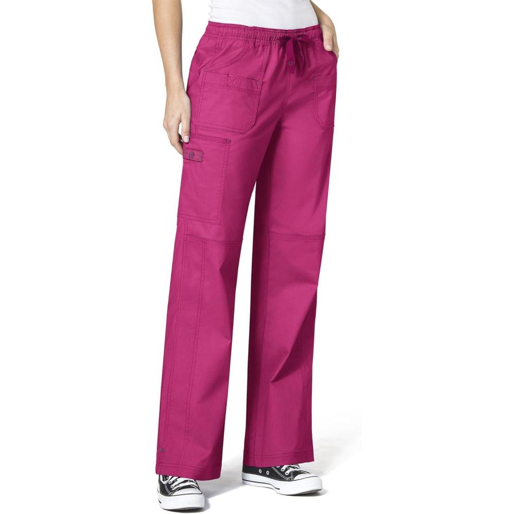 WonderWink Women’s Wonderflex Faith Scrub Pant(Hot Pink)